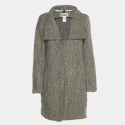 Pre Owned Chloe Grey Wool Coat M