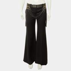 مملوكة مسبقًا Chloé Black Wool Embellished Detail Pants M