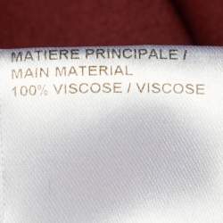 Pre Owned Chloe Burgundy Chiffon Tiered Maxi Skirt M