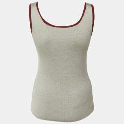 Pre Owned Chloé Grey Knit Tank Top M