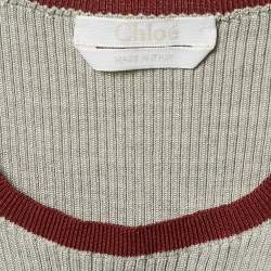 Pre Owned Chloé Grey Knit Tank Top M