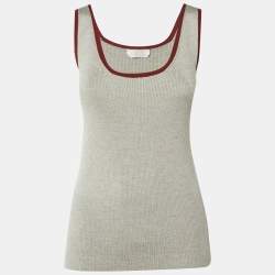 Pre Owned Chloé Grey Knit Tank Top M
