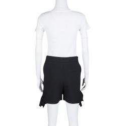 Pre Owned Chloe Black High Waist Tie Detail Shorts S