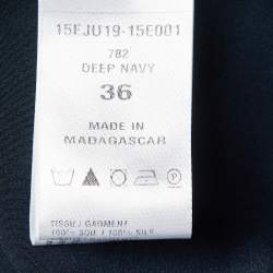 مملوكة مسبقًا Chloe Navy Blue Silk Chiffon Maxi Skirt S