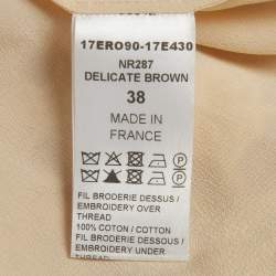 مملوكة مسبقًا Chloé Light Peach Floral Guipure Lace Sleeveless Shift Dress S