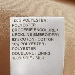 مملوكة مسبقًا Chloé Light Peach Floral Guipure Lace Sleeveless Shift Dress S