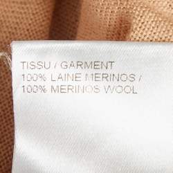 Pre Owned Chloé Sun Tan Wool Knitted Top XS