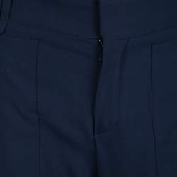 Chloe Navy Blue Wool Flared Bottom Pants S
