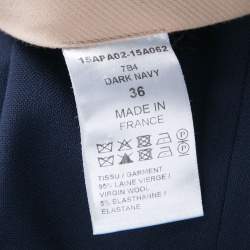 Chloe Navy Blue Wool Flared Bottom Pants S