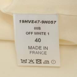 Pre Owned Chloé Off White Gabardine Double Breasted Blazer M