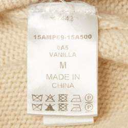 Pre Owned Chloé Cream Cashmere Knit Raglan Sleeved Sweater M