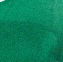 Pre Owned Chloe Emerald Green Tea Cashmere and Silk Textured Sweater S