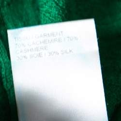 Pre Owned Chloe Emerald Green Tea Cashmere and Silk Textured Sweater S