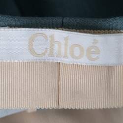 Pre Owned Chloe Sage Green High Waist Tapered Trousers M