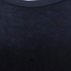 Pre Owned Chloe Navy Blue Velvet Sweatshirt M