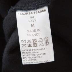 Pre Owned Chloe Navy Blue Velvet Sweatshirt M