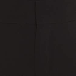 Pre Owned Chloe Black Crepe High Waist Tie Bottom Detail Wide Leg Trousers S