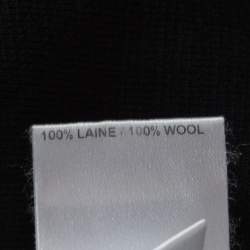 Pre Owned Chloe Navy Blue Wool Contrast Striped Trim Detail Sweater XS 