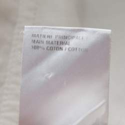 Pre Owned Chloe Iconic Milk White Cotton Poplin Buttoned Side Detail Shirt Dress S