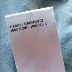 Pre Owned Chloe Powder Blue Purl Knit Wool and Silk Sweatshirt XS