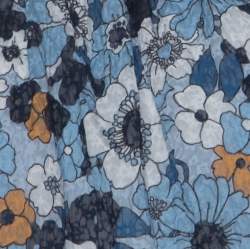 Pre Owned Chloe Blue Floral Print Cotton Gauze Bow Embellished Top S