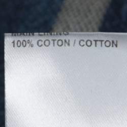 Pre Owned Chloé Indigo Blue Striped Canvas Pants S