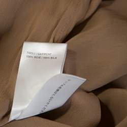 Pre Owned Chloe Black & Beige Silk Crepe Sleeveless Top S