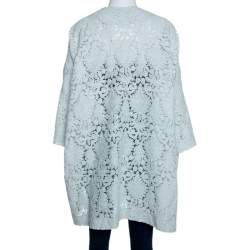 Pre Owned Chloe Mint Green Guipure Lace Oversized Coat S 