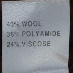 Pre Owned Chloe Brown Striped Wool Wide Leg Trousers S