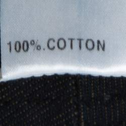 Pre Owned Chloe Dark Navy Denim Embellished Pocket Detail Wide Leg Jeans S