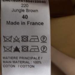 Pre Owned Chloé Tan Brown Cotton Poplin Draped Culottes M