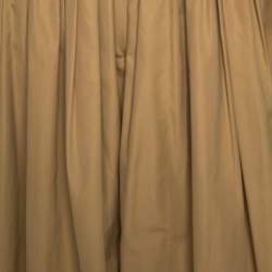 Pre Owned Chloé Tan Brown Cotton Poplin Draped Culottes M