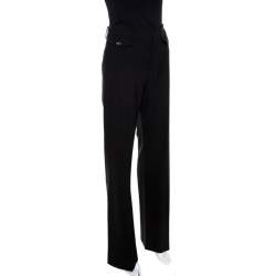 Chloé Black Stretch Wool Flared Trousers M