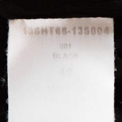 Pre Owned Chloe Black Silk Lace Paneled Long Sleeve Blouse L