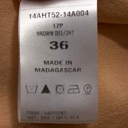 Chloe Peach Silk Crepe Sleeveless Dip Hem Top S