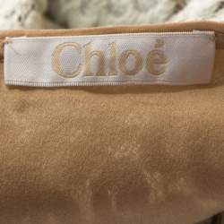 Pre Owned Chloe Vert D Eau Floral Lace Appliqued & Bead Embellished Blouse M