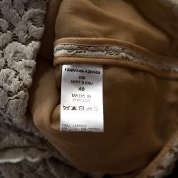 Pre Owned Chloe Vert D Eau Floral Lace Appliqued & Bead Embellished Blouse M