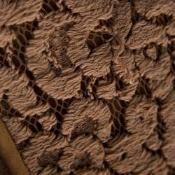 Pre Owned Chloe Pink 19 Wool & Lace Overlay Button Front Coat S