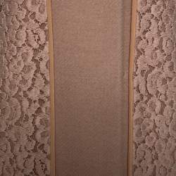 Pre Owned Chloe Pink 19 Wool & Lace Overlay Button Front Coat S