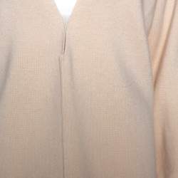 Pre Owned Chloe Buttercream Cashmere V Neck Sweater Dress M 