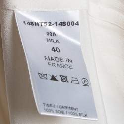 Pre Owned Chloe Cream Silk Long Sleeve Tunic M