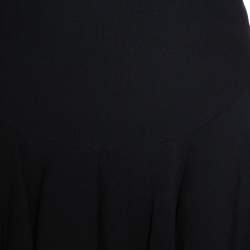 Pre Owned Chloe Black Crepe Asymmetric Hem Detail Flounce Mini Skirt M