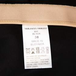 Pre Owned Chloe Black Crepe Asymmetric Hem Detail Flounce Mini Skirt M