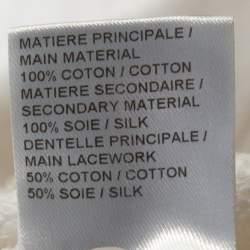 Pre Owned Chloe White Cotton Lace Trim Sleeveless Top S