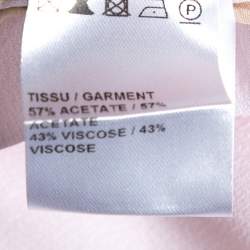 Pre Owned Chloe Pink Mist Crepe Flared Flounce Dress M