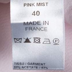 Pre Owned Chloe Pink Mist Crepe Flared Flounce Dress M