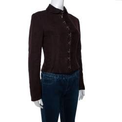 Pre Owned Chloe Vintage Brown Cotton Corset Blazer M