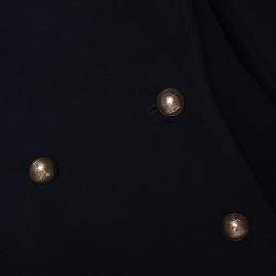 Pre Owned Chloe Black Wool Double Breasted Heavyweight Maxi Coat S