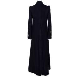 Pre Owned Chloe Black Wool Double Breasted Heavyweight Maxi Coat S