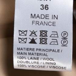 Pre Owned Chloe Black Wool Double Breasted Heavyweight Maxi Coat S